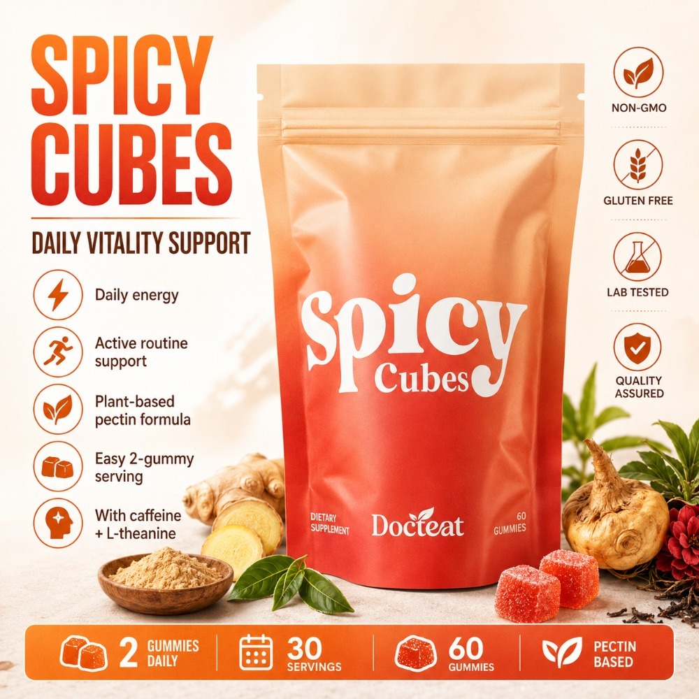 Wellness Herbal Tea Blends - Docteat Spicy Cubes Gummies 60 sztuk,